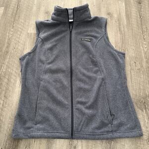 Columbia Fleece Vest Womens Large Blue Gray Sawyer Rapids 2.0 XL6953 Full-Zip
